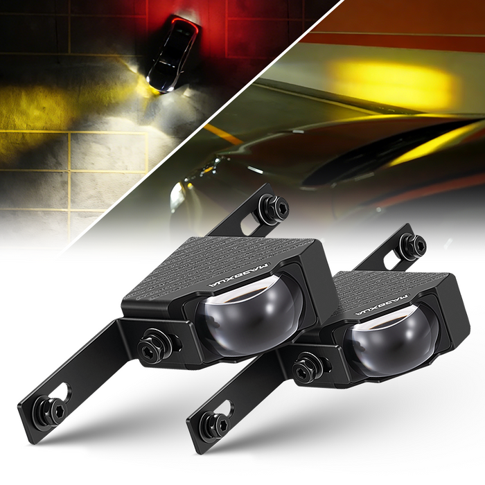 🆕0.8'' 3000K Yellow Bi-LED Projector | 45° Turning-Assist Grille Light for  SUV Truck ATV UTV
