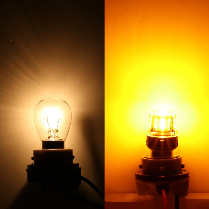 🆕1156 BA15S LED Turn Signal Light Rear/Front, Side Maker Light Bulbs 13W 500% High Brightness CAN-Bus Error Free 3000K Amber B52 Series | 2 Bulbs