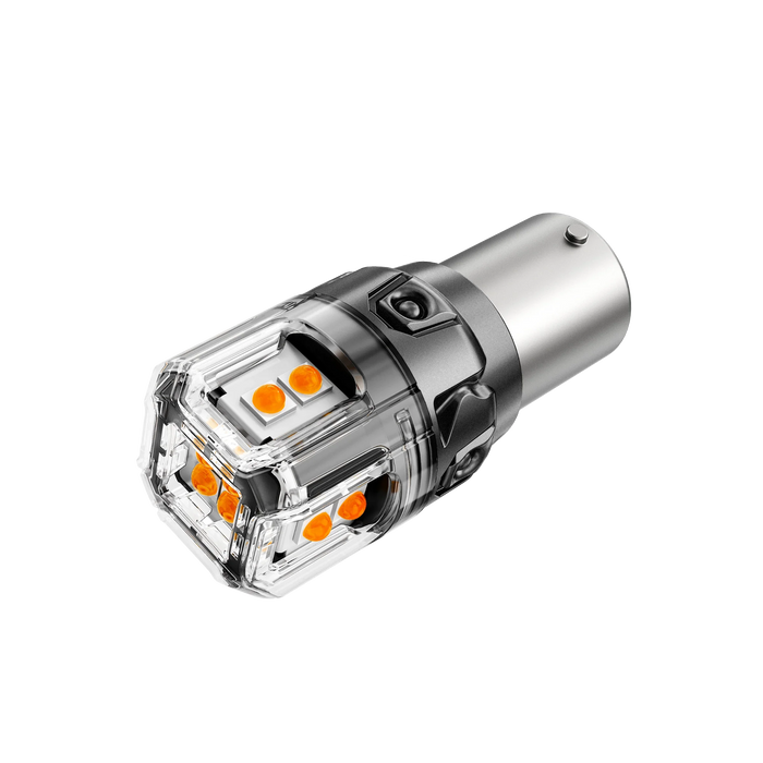 🆕1156 BA15S LED Turn Signal Light Rear/Front, Side Maker Light Bulbs 13W 500% High Brightness CAN-Bus Error Free 3000K Amber B52 Series | 2 Bulbs