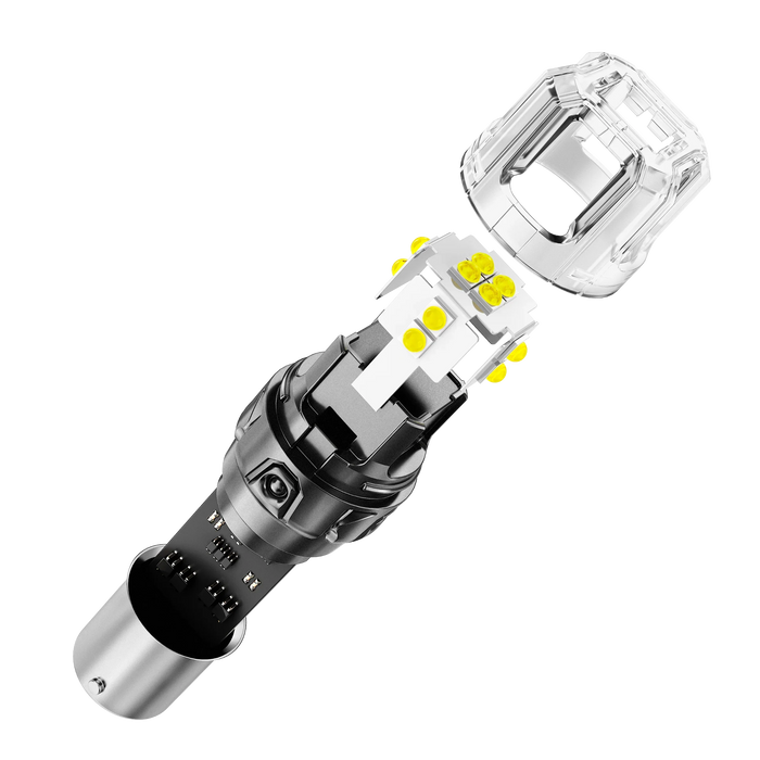 🆕1156 P21W BA15S LED Backup Reverse/Turn Signal/Brake Tail Light Bulbs 500% High Brightness CAN-Bus Error Free 6500K White B52 Series | 2 Bulbs