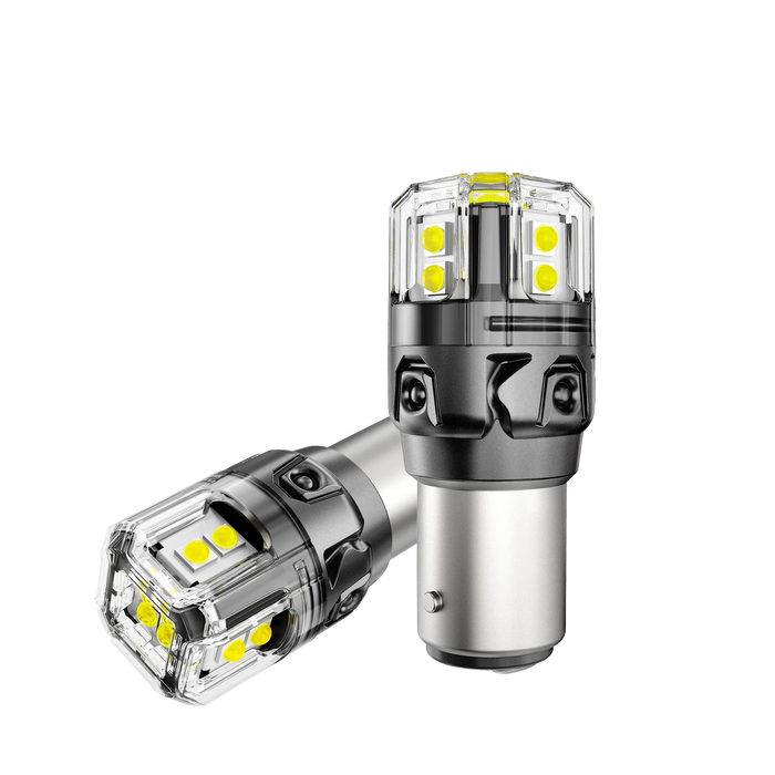 🆕1157 BAY15D LED Backup Reverse/Turn Signal/Brake Tail Light Bulbs 13W 500% High Brightness CAN-Bus Error Free 6500K White B52 Series | 2 Bulbs