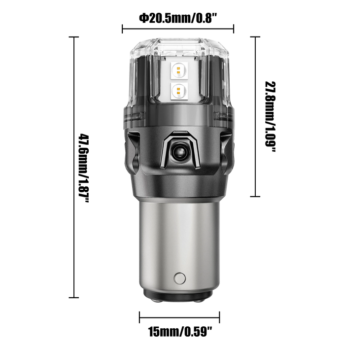 🆕1157 BAY15D LED Brake/Tail Light Bulbs 11W 500% High Brightness CAN-Bus Error Free Red B52 Series | 2 Bulbs