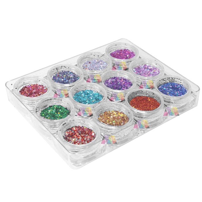 12 Pack Holographic Glitter - Maskscara