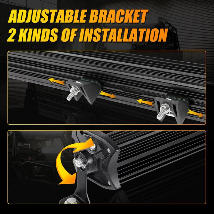 12"/22"/32"/42"/52" 5D-PRO Series LED Light Bar with 5D Projectors For Dodge Ram 2500