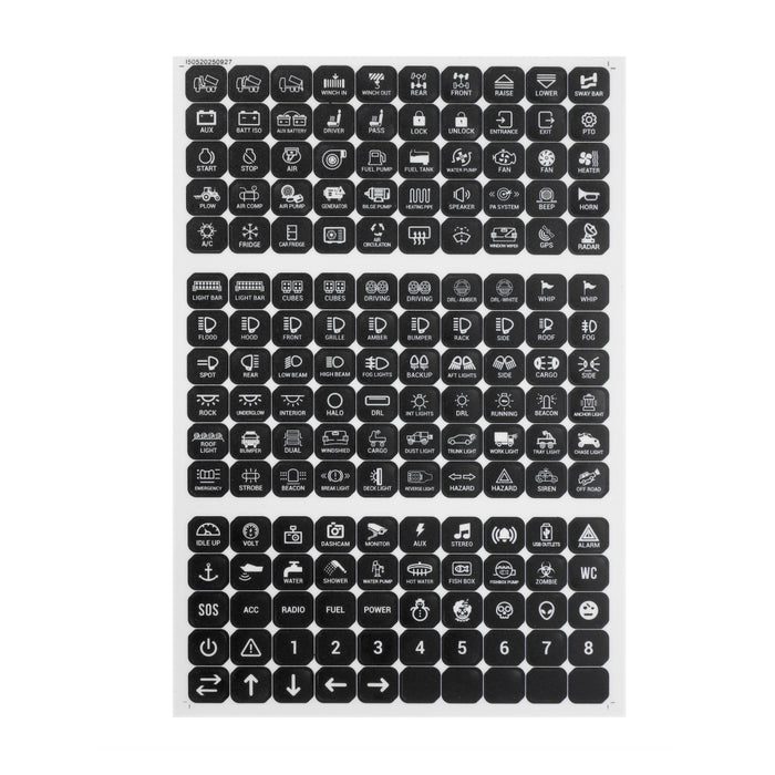 160 Universal Stickers for KS-80 Knob Switch Panel