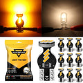 168 2825 W5W T10 LED Interior Light Bulbs 1.5W 300% Brighter 3500K Amber | 10 Bulbs