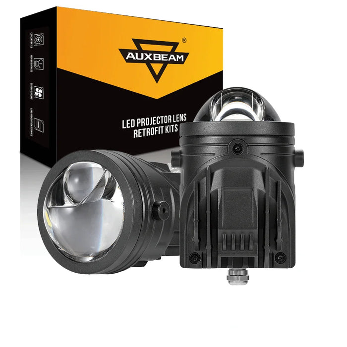 2 Inch 80W Bi-LED Projector Lens Fog Light 6000K Hyperboloid Lens Fog Light With High Beam Auxiliary Beam For Toyota | 2 PCS/Set