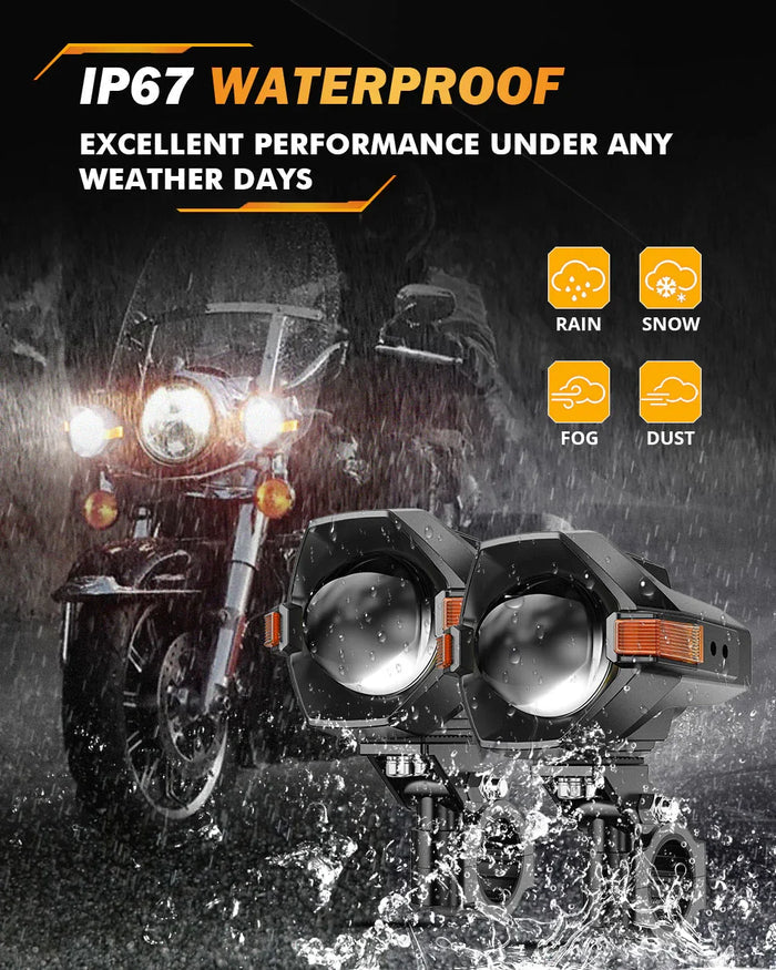 2011 Honda NC700X Motorcycle LED Spotlight Light 3+5 Light Modes MT8 Series
