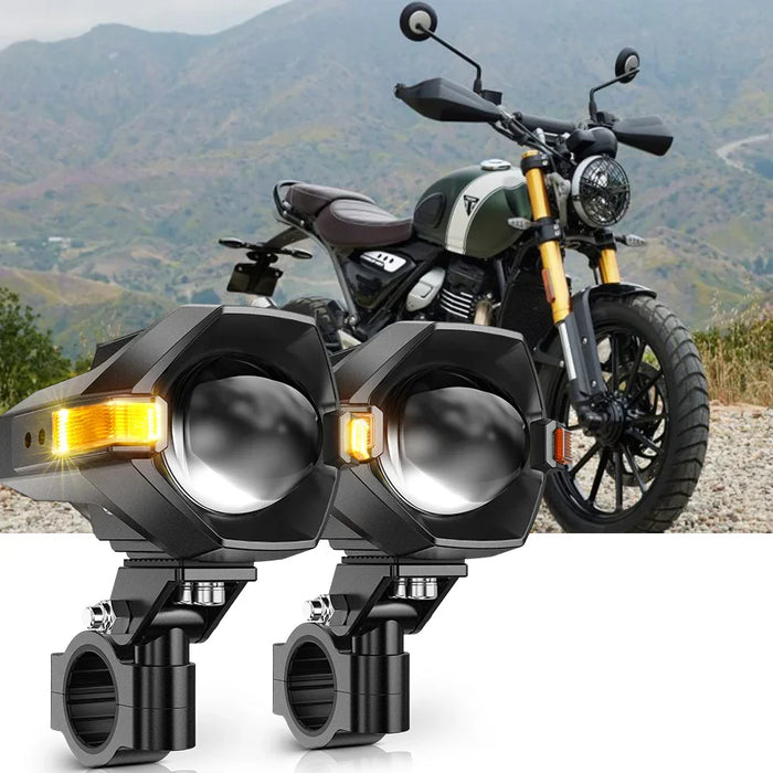 2023 Triumph Scrambler 400x Motorcycle LED Spotlight Light 3+5 Light Modes MT8 Series