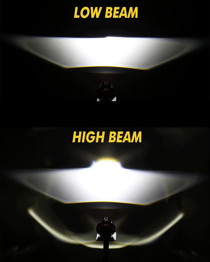 2.5 Inch 100W 6000K Bi-LED Projector Headlight with 3 Direct Laser High Beam Lenses S8 Series – Non-Destructive Installation for Cars | 2pcs/Set
