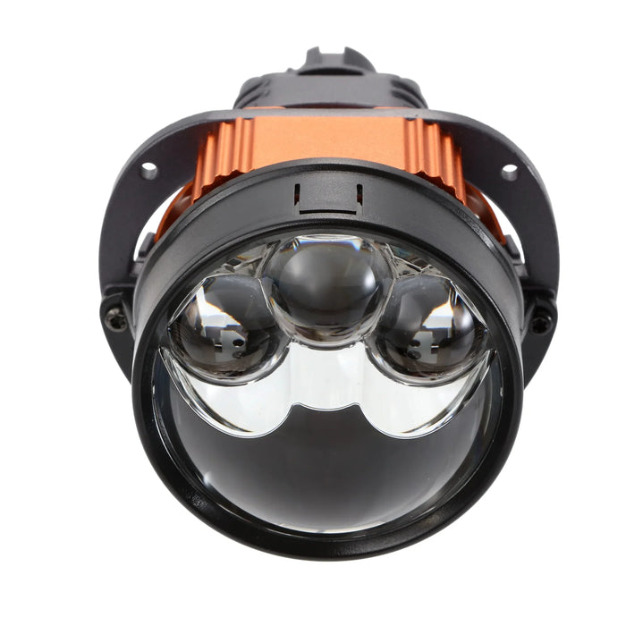2.5 Inch 100W 6000K Bi-LED Projector Headlight with 3 Direct Laser High Beam Lenses S8 Series – Non-Destructive Installation for Cars | 2pcs/Set