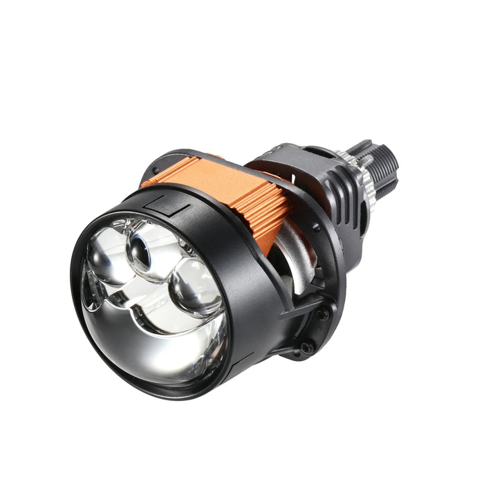 2.5 Inch 100W 6000K Bi-LED Projector Headlight with 3 Direct Laser High Beam Lenses S8 Series – Non-Destructive Installation for Cars | 2pcs/Set