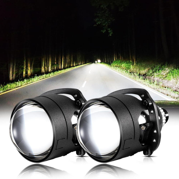 2.5 Inch 80W 6000K Bi-LED Projector Lens Headlight S8 Series Non-Destructive Installation Projector Lens for Car | 2PCS/Set