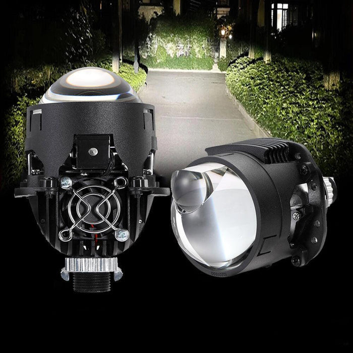 2.5 Inch 90W 70W Hi/Lo Beam Bi-LED Laser Projector Lens Headlight S8 Series Non-Destructive Installation Projector Lens for Car | 2PCS/Set