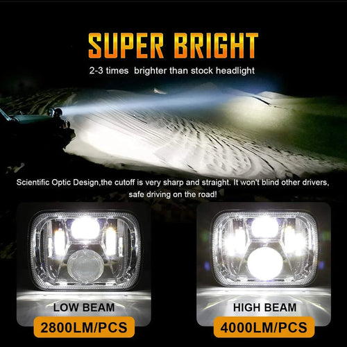 (2pcs/set) 110W 7x6 LED light Headlights for GMC