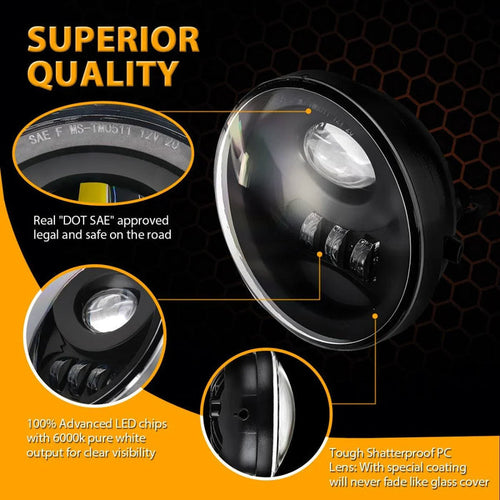 (2pcs/set) 27W Black LED Fog Light Assembly for Toyota Tacoma 2005-2011/ Toyota Solara 2004-2006/ Toyota Sequoia 2008-2015/ Toyota Tundra 2007-2013