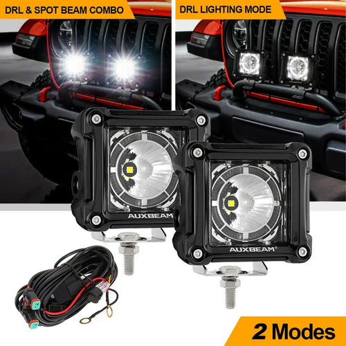 (2pcs/set) 3 inch 40W LED Pod Lights With DRL for SUV ATV UTV Trucks Pickup Boat