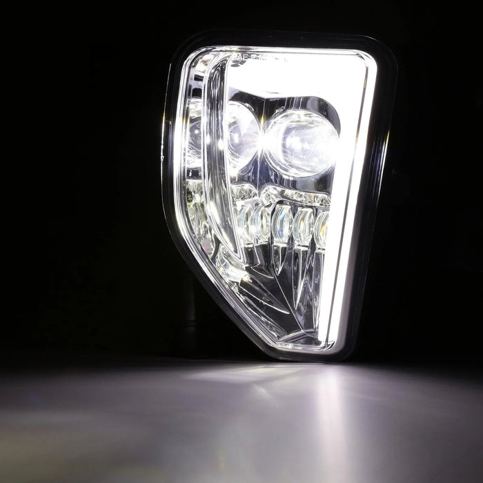 (2pcs/set) 45W DOT Approved LED Fog Lights with DRL for 2016-2018 Chevy Silverado 1500 (Chrome)