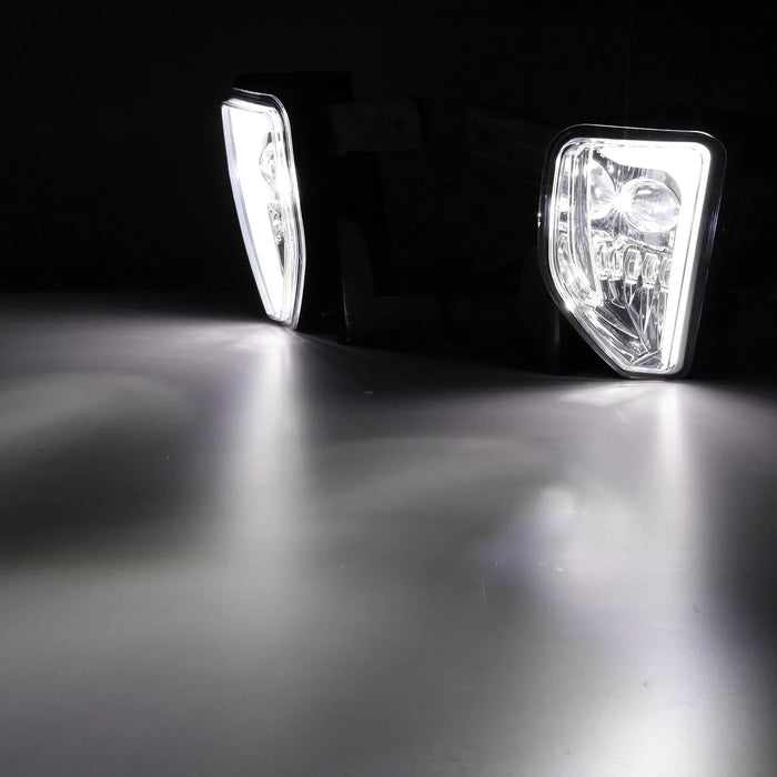 (2pcs/set) 45W DOT Approved LED Fog Lights with DRL for 2016-2018 Chevy Silverado 1500 (Chrome)