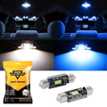 🆕(2pcs/set) Dual Color Switchback 36MM DE3174 3425 6461 11005 12854 1.42" 1860CSP 6500K Cool White& Ice Blue LED Festoon Canbus For Interior Dome Map License Plate Bulbs