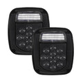 (2pcs/set) Universal Tail Lights 39LEDs Smoked Black for Wrangler YJ TJ CJ Truck Trailer Van Boat