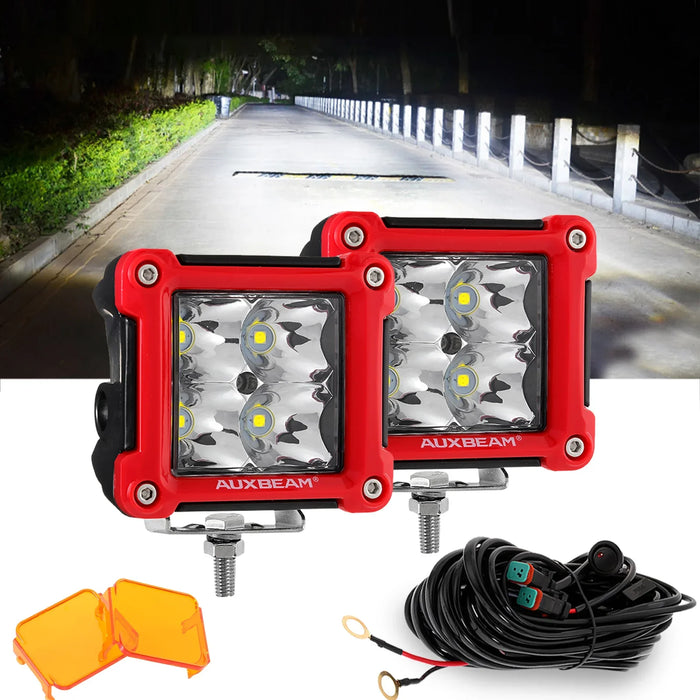 Spot Beam / Red / +2Pcs Dark Amber Covers[$9.99]