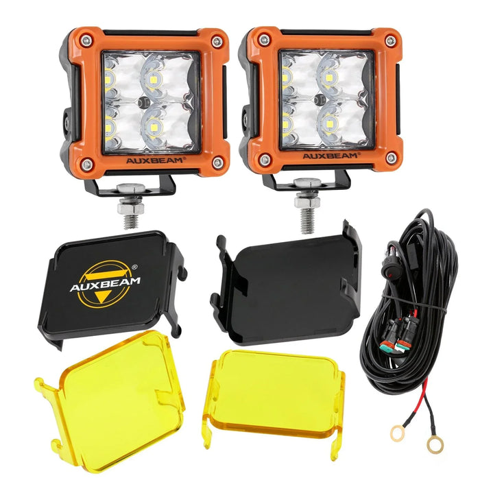 Spot Beam / Orange / +2Pcs Amber Covers+2Pcs Black Covers[$17.99]