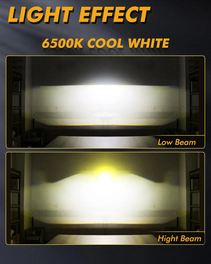 3 Inch 104W Bi-LED Projector Lens Fog Light 3-Colors Switchback Hyperboloid Lens Fog Light With High Beam Auxiliary For Toyota/Honda | 2 PCS/Set