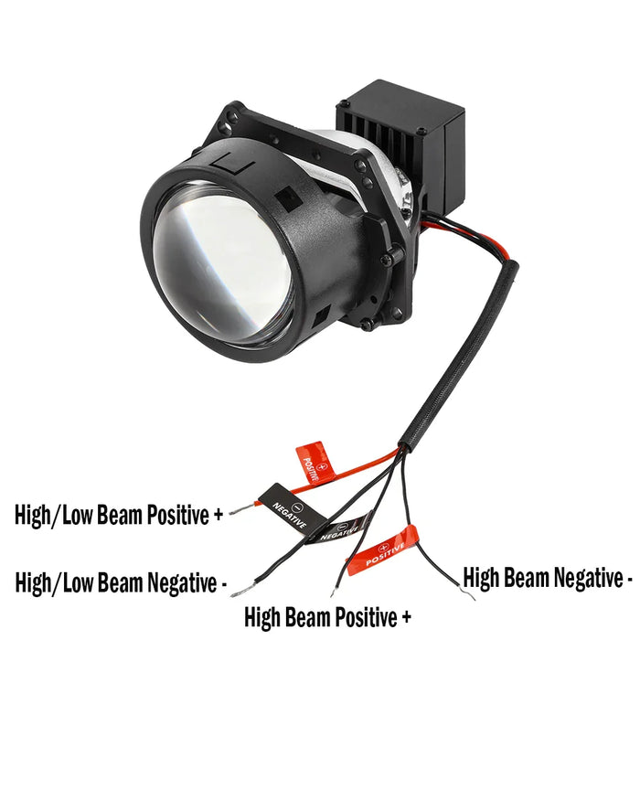 3 Inch 112W 6000K Bi-LED Projector Lens Healidght K9 Series Retrofit Cutting Installation for Car | 2PCS/Set