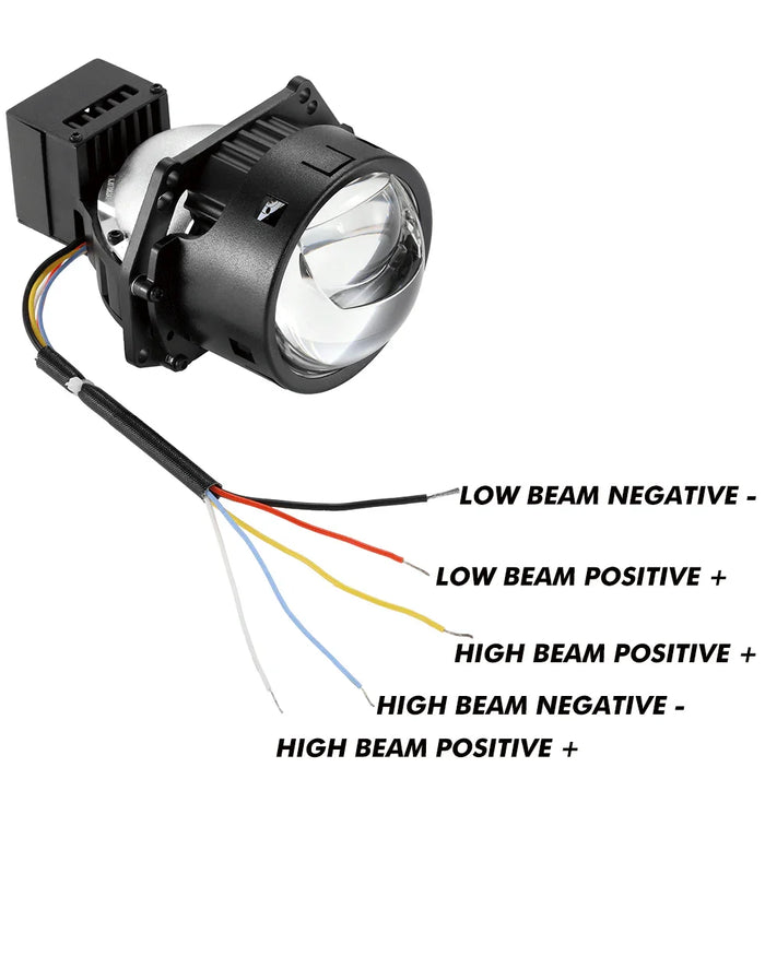 3 Inch 140W Hyperboloid Bi-LED Direct Projector Lens Headlight K9 Series Retrofit Cutting Installation for Car | 2PCS/set