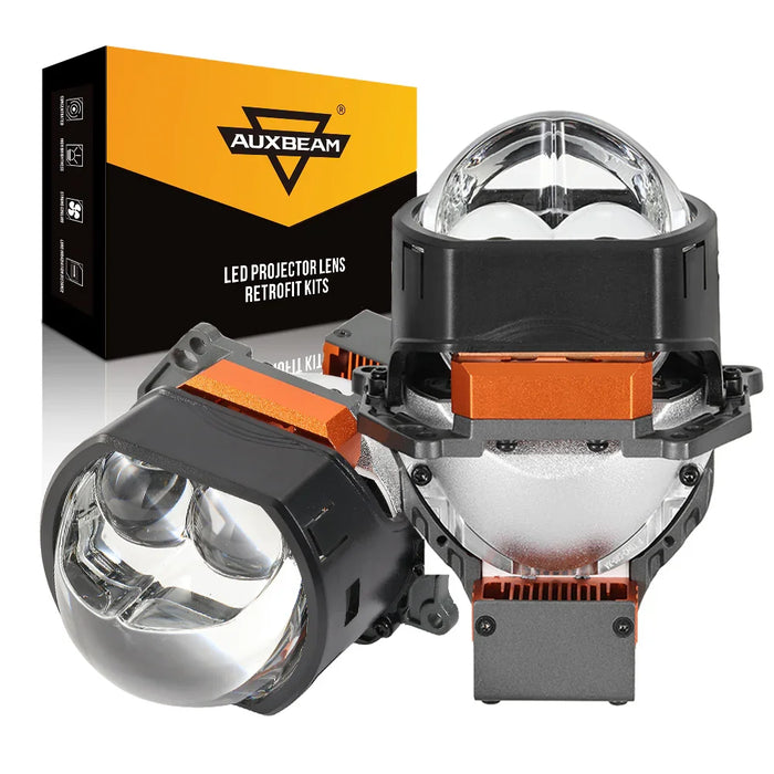 3 Inch 144W 6000K Hyperboloid Bi-LED Projector Lens Headlight with Square Spot Auxiliary High Beam K9 Series, Retrofit Cutting Installation for Car | 2PCS/Set