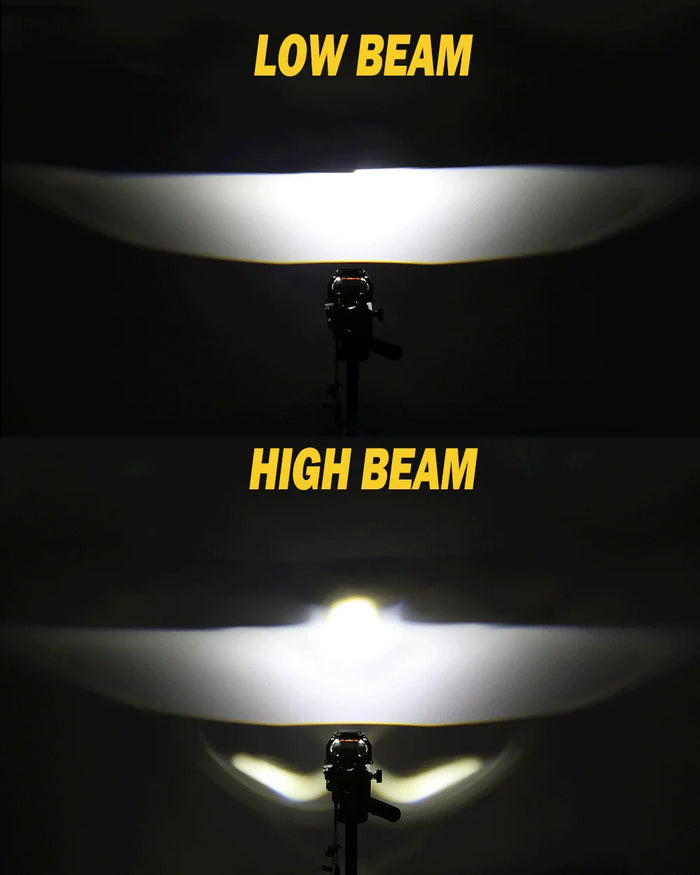 3 Inch 144W 6000K Hyperboloid Bi-LED Projector Lens Headlight with Square Spot Auxiliary High Beam K9 Series, Retrofit Cutting Installation for Car | 2PCS/Set