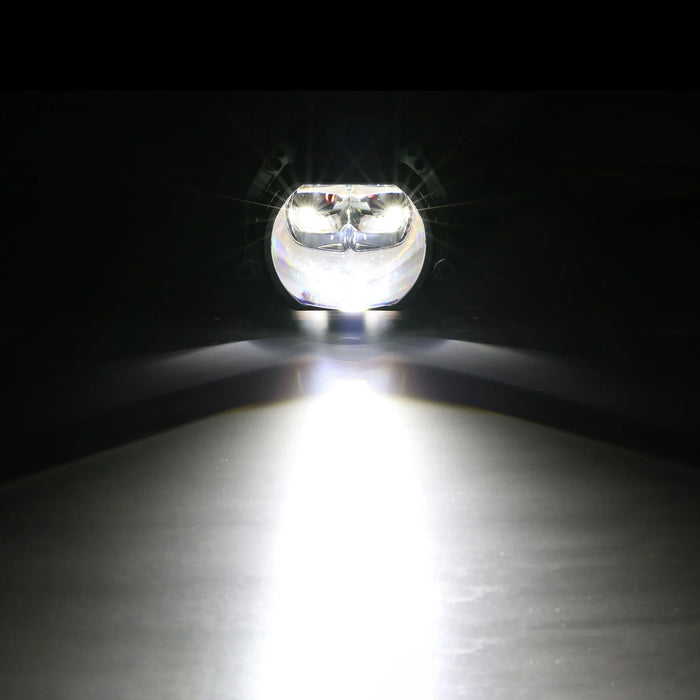 3 Inch 144W 6000K Hyperboloid Bi-LED Projector Lens Headlight with Square Spot Auxiliary High Beam K9 Series, Retrofit Cutting Installation for Car | 2PCS/Set