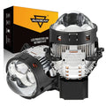 3 Inch 158W Ultra-Brightness & Wider Light Pattern Triple Direct Bi-LED Projector Lens Headlight K9 Series- Retrofit Cutting Installation for Car | 2PCS/Set