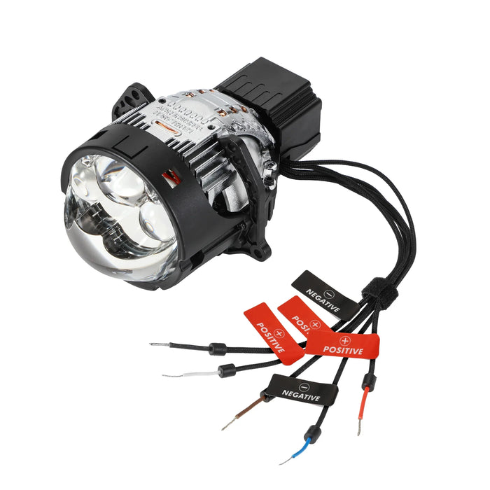 3 Inch 158W Ultra-Brightness & Wider Light Pattern Triple Direct Bi-LED Projector Lens Headlight K9 Series- Retrofit Cutting Installation for Car | 2PCS/Set