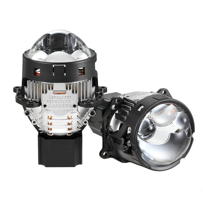 3 Inch 158W Ultra-Brightness & Wider Light Pattern Triple Direct Bi-LED Projector Lens Headlight K9 Series- Retrofit Cutting Installation for Car | 2PCS/Set