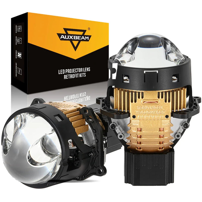 3 Inch 170W 6000K Hyperboloid Bi-LED Projector Lens Headlight with Round Spot Auxiliary High Beam K9 Series, Retrofit Cutting Installation for Car | 2PCS/Set
