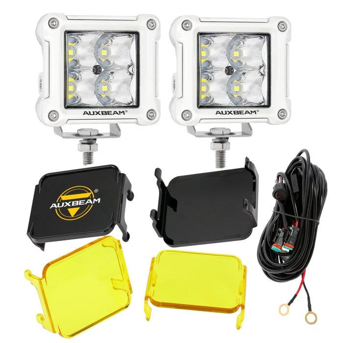 Spot Beam / White / +2Pcs Amber Covers+2Pcs Black Covers[$17.99]