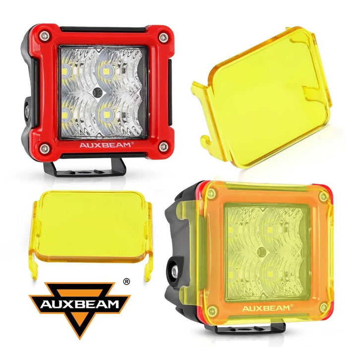 Flood Beam / Red / +2Pcs Amber Covers[$9.99]