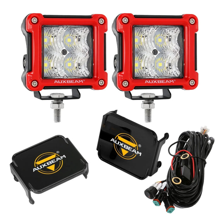 Flood Beam / Red / +2Pcs Black Covers[$9.99]