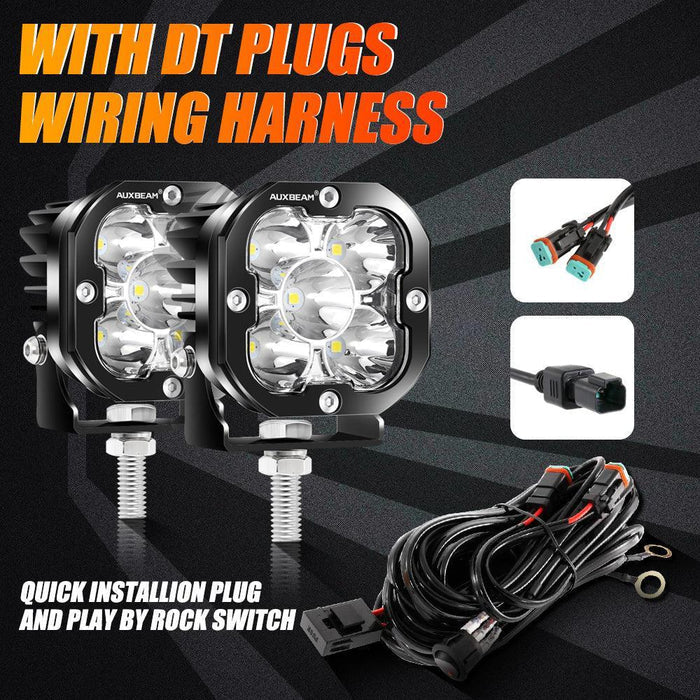 3 Inch 80W 9600LM LED Fog Lights Kit White/Yellow Beam for 2012-2022 Toyota Tacoma/ 2010-2022 Toyota 4Runner / 2014-2022 Toyota Tundra
