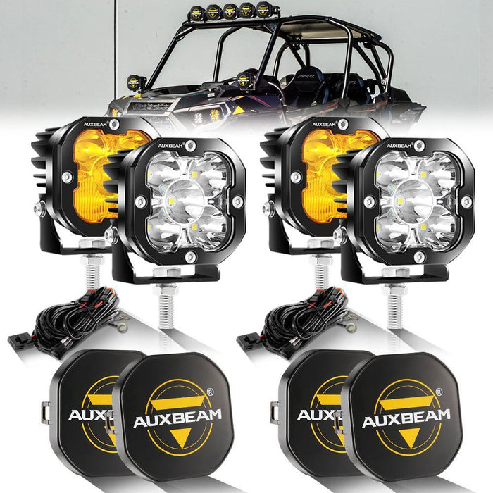 Amber Combo&White Spot / With Black Covers / 4Pcs/Set