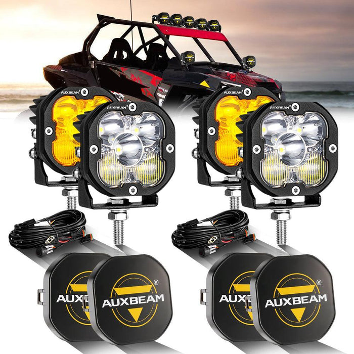 Amber&White Combo / With Black Covers / 4Pcs/Set