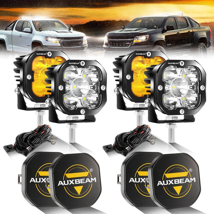 Amber Combo&White Spot / With Black Covers / 4Pcs/Set