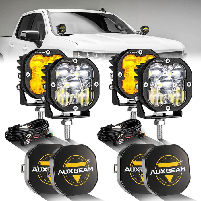 Amber&White Combo / With Black Covers / 4Pcs/Set