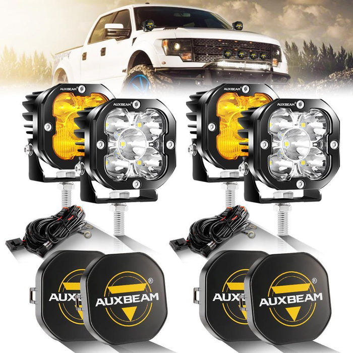 Amber Combo&White Spot / With Black Covers / 4Pcs/Set