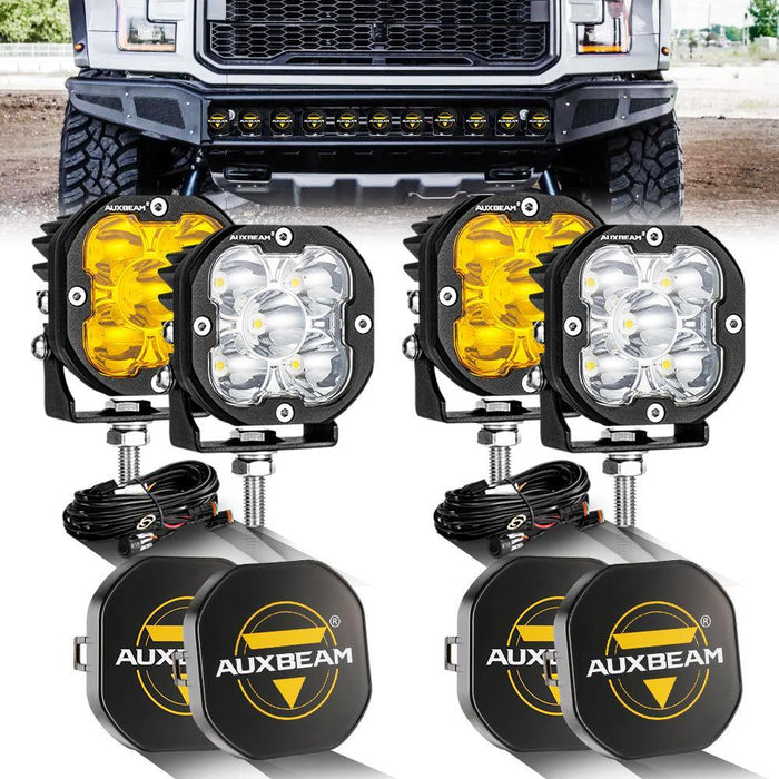 Amber&White Spot / With Black Covers / 4Pcs/Set