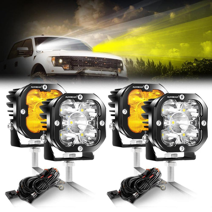 Amber Combo&White Spot / Without Black Covers / 4Pcs/Set