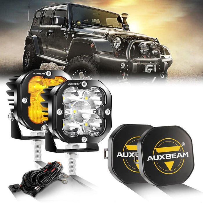 Amber Combo&White Spot / With Black Covers / 2Pcs/Set