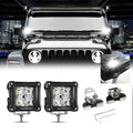 3 Inch Spot/Flood Beam LED Pods Light + Universal LED Working Lights Mounting Brackets